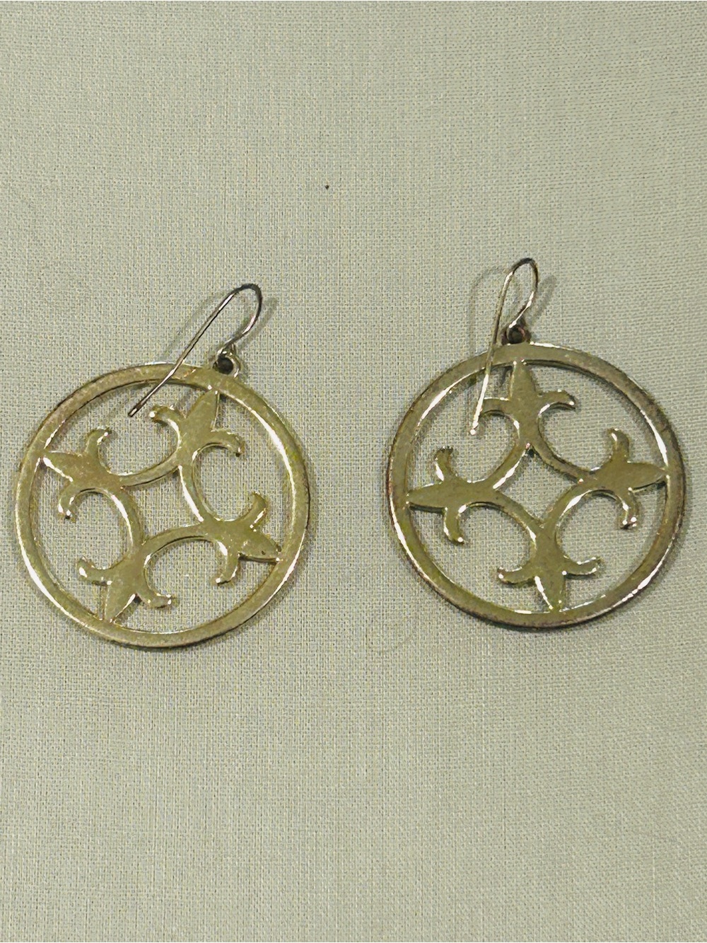 Gold-Tone Filigree Round Drop Earrings - Women Jewelry